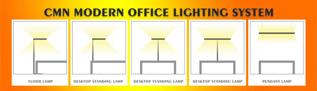 Floor Light Cmn Brand Heavy Duty Europe Office Floor Standing Lamp with Daylight Sensor and Motion Sensor, Ugr<16, CRI>95