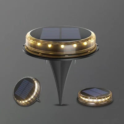 Lampe de jardin solaire encastrée dans le sol Éclairage paysager extérieur Lampes solaires au sol