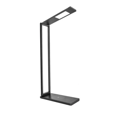 Lampe de table LED pliable avec chargeur sans fil 6000K lumière blanche 3 modes de luminosité lampe de bureau