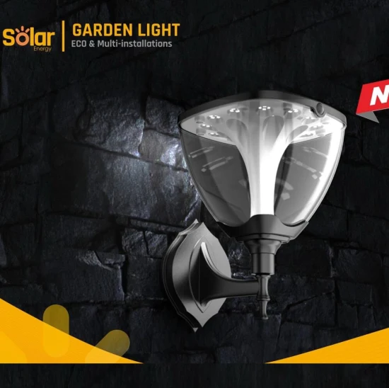 Lampe de sol solaire extérieure à 4 installations avec changement de 3 CCT pour la lumière de parc solaire de jardin et de terrain