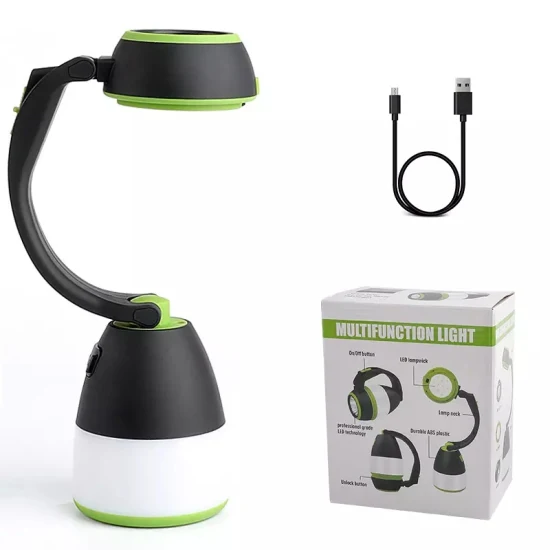 Étanche haute puissance 3 en 1 LED Camping lumière USB Rechargeable multifonctionnel extérieur Table d'urgence tente lampe de lecture